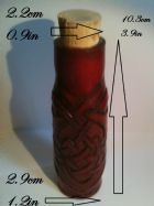 Red Leather Potion Bottle with Celtic Heart